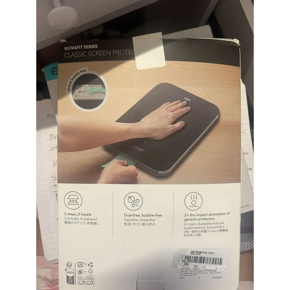 ESR 2 Pack Screen Protector for iPad Air 11 Inch M4/M3/M2, 9H Tempered Glass